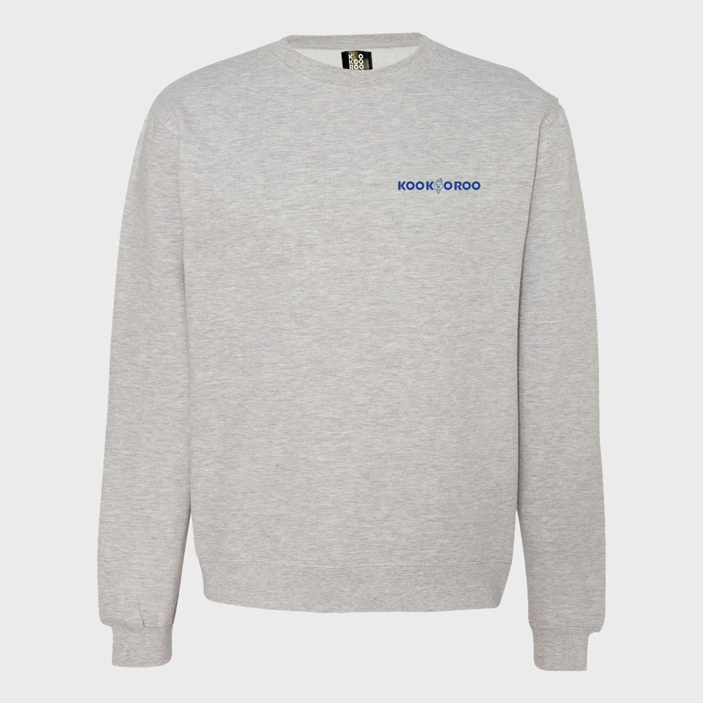 Embroidered Crewneck Sweatshirt - Athletic Heather and Blue